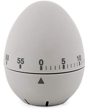 Soft Touch Kitchen Timer/Egg Shaped Timer – Pastel Grey