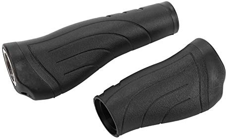 AMONIDA Fahrradgriffe, rutschfest für Mountainbike, Schwarz, Kunststoff, EIN Paar Kurze Henkel