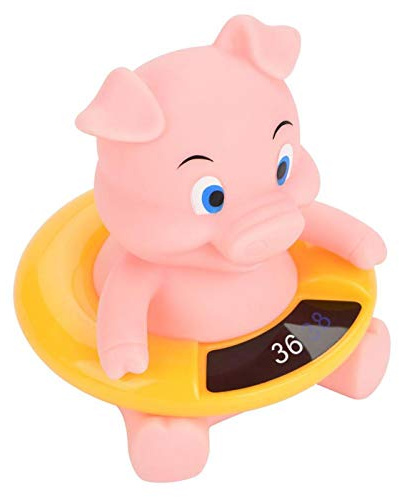 Termómetro de Agua para Baño de Bebé PC + Resina, Lindo Termómetro de Tiempo Flotante para Bebé, para Bañera de Bebé(Cerdito rosa)
