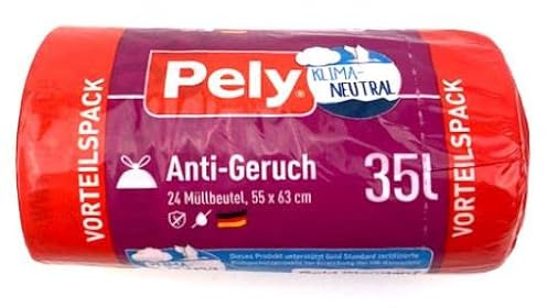 Pely Müllbeutel 35 L 24 Stück Müllsack Beutel Sack Abfallbeutel Anti Geruch