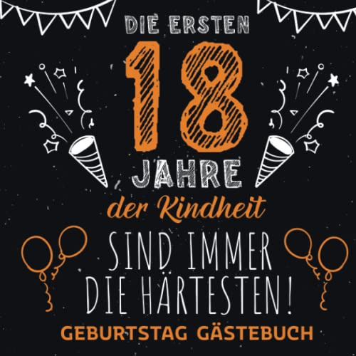 Gästebuch 18 Geburtstag: Buch zum Eintragen für Glückwünsche und den schönsten Fotos I Geschenk für Mädchen und Jungen I Geschenkidee 18. Geburtstag