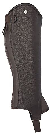 Dover Saddlery Ladies' Stay Tight Leather Half Chaps, Color: Brown, Size: Sm-Short