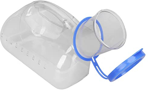 Urinale für Männer Glow Deckel von 32oz/1000ml Dicke Plastik-Herren-Bettpfanne mit Deckel Verschüttere Harn Kammer Männliche Tragbare Reise Pinkelflaschen