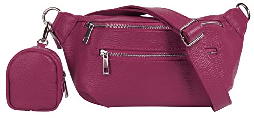 Samantha Look Gürteltasche Echt Leder Damen Made in Italy, Bauchtasche, Crossbody Hüfttasche, Hüftgürtel aus Leder
