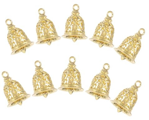 ULDIGI 50stücke Goldene Messingglocken Dekoration Für Kleidung Taschen Schmuck Vintage Stil Für Weihnachten Bastelprojekte