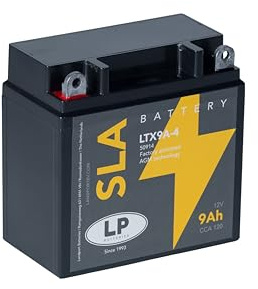 LANDPORT MS Batterie LTX9A-4 12V 9Ah kompatibel mit Aprilia RS 125, SR50 | 135 × 75 × 138 mm, 120 A CCA; kompatibel mit Piaggio Fly 125, Hexagon, Liberty, NRG; kompatibel mit Vespa LX 50, PK, Sprint