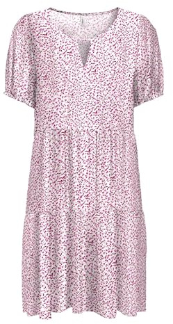 ONLY Onlnova Life Vis Thea Kh Vestido AOP para Mujer, Fucsia Fedora, M