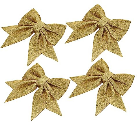 QUMIIRITY 4stücke Weihnachtsbögen Mit Goldstaub Festliche Dekoration Für Weihnachtsbaum Vielseitige Ornamente Für Lebendige Weihnachtsfeiern