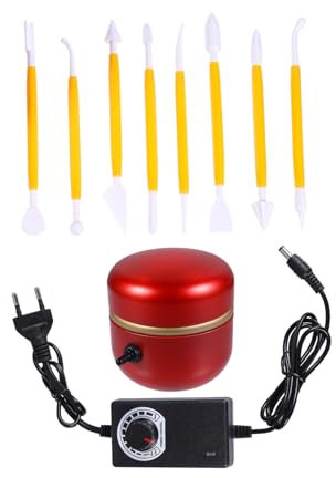 TOPPERFUN Mini-töpferscheibe Elektrisch Mit Drehteller Und Bildhauerwerkzeug DIY-tonherstellungsmaschine Für Heimgebrauch Lehrwerkzeug Für Töpfern Formen Und Kreativität