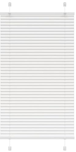 vidaXL Estor Plisado Blanco 80x150 cm Tela Ancho 79,4 cm Poliéster, Estor Plisado para Ventana, Estor Plisado para Ventana, Estor Tipo acordeón para Ventana