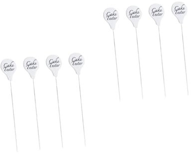 Ciieeo 2 Sätze Gartest-Stift Tosteter Kuchentester Kuchen Backzubehör Kuchenherstellung Backgadget Werkzeug Kuchen-Test-Nadel Brotprüfnadel Brotprüfstift Rostfreier Stahl 4 Stück * 2