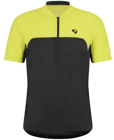Ziener NARIUS - Maglia da Ciclismo da Uomo, per Mountain Bike, Traspirante, ad Asciugatura Rapida, Elastica, a Maniche Corte, Colore Nero, 46