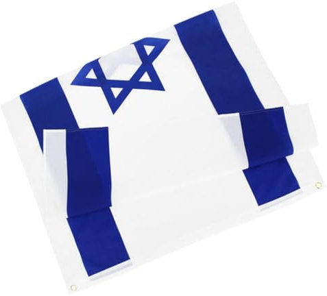 OFFSCH Israelische Flagge Aus Polyester Für Dekoration Nationalflagge Für Garten Sport Und Feiertage Außenornament Mit Lebendigen Farben