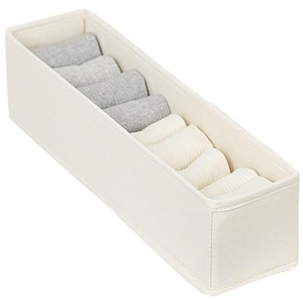 Raypontia 2STK Langer Socken Schubladen Organizer, 40CM Faltbar Schmale Socken Organizer, Schubladen Organizer Socken Unterwäsche, Schmale Langer Aufbewahrungsbehälter, Langer Organizer Für Kommode,