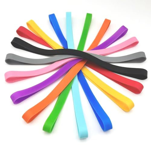 SYEYCW 20 elastici grandi in silicone, elastici spessi, elastici colorati in gomma, per ufficio, cartelle di file, libri, arte, scuola, casa, cucina, confezioni