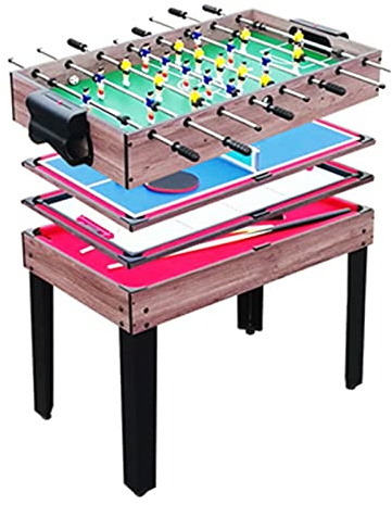 HUIBBGO Tischfußball, Fußballtisch, Amerika-Tischfußball, Snooker, Billard, Eishockey, Tischtennis, Schach, Fußball, Tischfußball, Tisch für Erwachsene und Kinder, Geschenk für Bar, Party, PK-Spiel