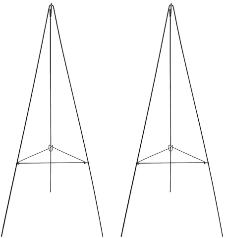 X-Kingsun 2Pcs 36In Christmas Wreath Stand Christmas Wreath Holder for Cemetery Gravestone Wreath Stands Large Wire Easel Flower Holders for Grave Holiday Outdoor