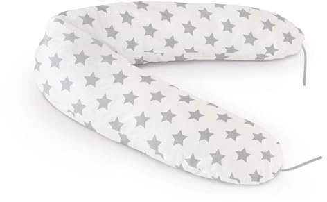 Tanuki Coussin d'allaitement multifonction, allaitement, grossesse, déhoussable, lavable et portable, gris ergonomique et doux