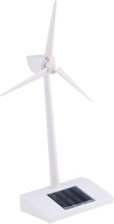 Toddmomy Turbina Eolica da Tavolo con Pannello Solare Bianco Abs Energetico e Didattico per Scuola e Decorazione Casa