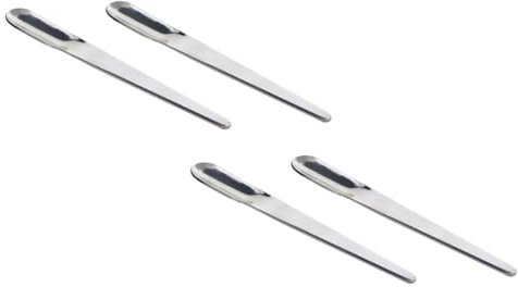 Zerodeko 4 piezas Cucharillas Mini de Acero Inoxidable para Espresso Cucharas Planas para Postres y Café de Unidades Diseño Pulido y Fácil Limpieza