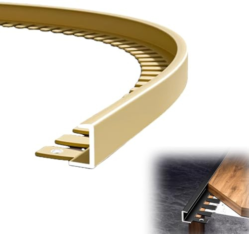 Striscia di transizione pieghevole per pavimento, 91,4 cm, 3 pezzi, copertura da legno a piastrella, in alluminio, bordo giallo, 5 mm, perfetta per soluzioni di pavimentazione senza soluzione di