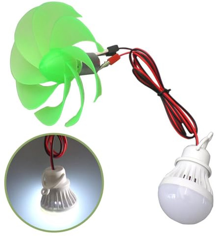 Gettimore Wind Power Generator Kit DIY Assembly and Science Projects, 01-22V Output with LED Light