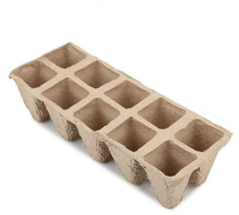 GOOHOCHY Macetas Biodegradables para Plantas 13 Unidades 10 Rejillas, Bandejas de Germinación de Turba para Jardinería en Casa y Viveros Color Aleatorio