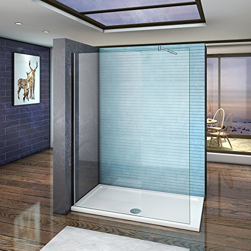 Paroi de douche 160cm en verre anticalcaire paroi de fixation avec barre de fixation extensible