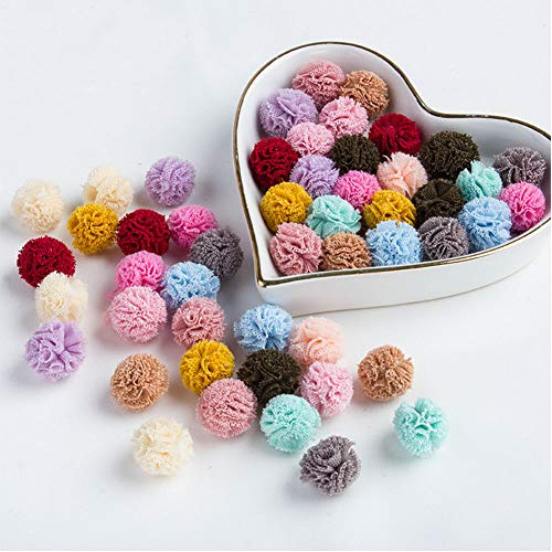 DAHI Pompons 120stk ca.2.5cm Bommeln zum Basteln Pom Pom Set in 12 farben zum Basteln DIY Kreative Handwerk (120stk/2.5cm)