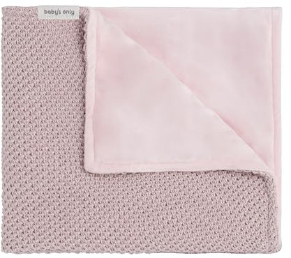Baby's Only - Gestrickte Kinderdecke Soft Sparkle-Flavor - Kuscheldecke Baby - Warmen und besonders weich - Mit subtilen Glitzerelemente - Silber-Rosa Melee - 100x135 cm