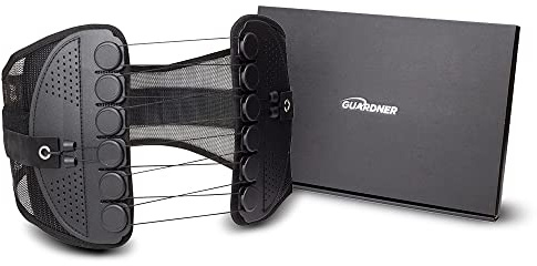 GUARDNER Lumbar Support Back Brace (Official) - Enhances Comfort, Breathable Design, Lower Back Belt, Posture and Spine Support (L size, 33-38 in)