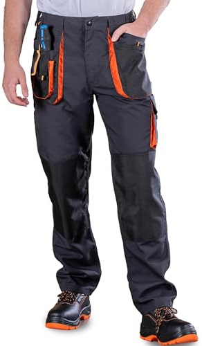 BWOLF Atlas Pantalon de Travail Classique pour Homme avec Poches Multifonctions - Gris - XX-Large