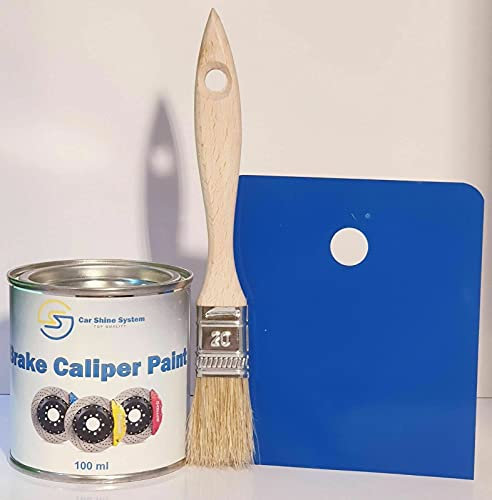Car Shine System Marine Blue BRAKE CALIPER PAINT METAL ENGINE Heat Resistant 250ml Free Brush