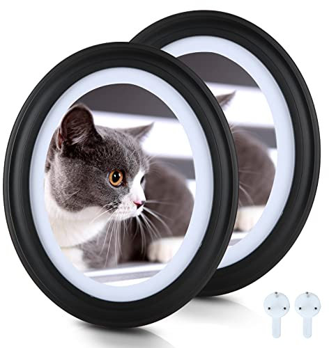 SENENQU Bilderrahmen, oval, klassisch, oval, 20,3 x 25,4 cm, mit Befestigungsschrauben und Haken, 20,3 x 25,4 cm, ovaler Wand-Bilderrahmen für Heimdekoration, Fotogalerie, 2 Stück