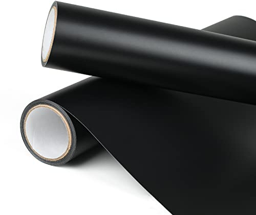 Prime Vinyl Vinylfolie Plotter- 30,5cm x 335,5cm Matt Schwarz Permanentes Plotterfolie Vinyl Rollen mit PET-Rückseite, Vinyl für Silhouette, Tasse, Fenster, Wohnkultur
