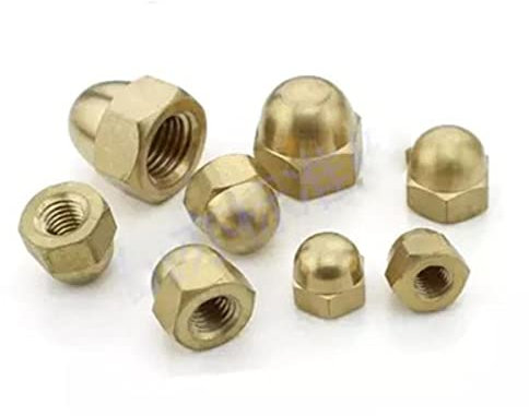 1-20 teile/los DIN1587 messing Hutmuttern m3 m4 m5 m6 m8 m10 m12 Kupfer Bronze Messing Hutmutter Eichel Kuppelkopf Sechskantmuttern-M6 10 stücke