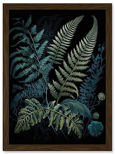 Artery8 Ernst Haeckel Style Leaf Illustration Fern Fronds Artwork Framed A3 Wall Art Print
