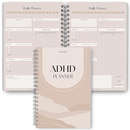ADHD Tagesplaner für neurodivergente Erwachsene – Produktivitäts-Tagesplaner & Aufgabenmanagement, um organisiert und konzentriert zu bleiben – A5 Lux