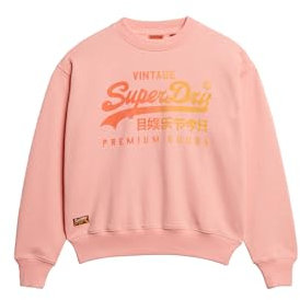 Superdry Damen Tonal Vl Loose Sweatshirt, Rosa, 38