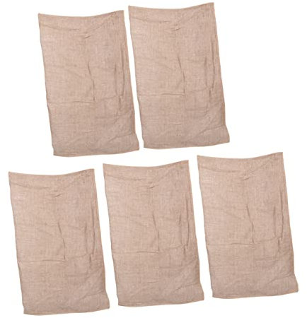 MAGICLULU 5pezzi Sacco Di Juta Sacchetto Portaoggetti Per Frutta e Verdura Resistente All Uso Per Conservare Alimenti Luogo Fresco e Asciutto Leggero Per Uso Quotidiano