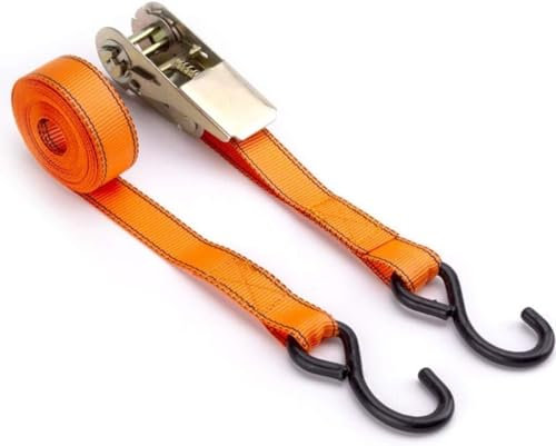 Ratschen-Spanngurte, Ratschengurt, Spanngurte - 240 g - 16 Fuß - 992 Pfund Rallye - 2,5 cm breit - Ratschen-Spanngurte für schwere Lasten mit Haken für Ladungsgurte, die mit großen und kleinen Fa