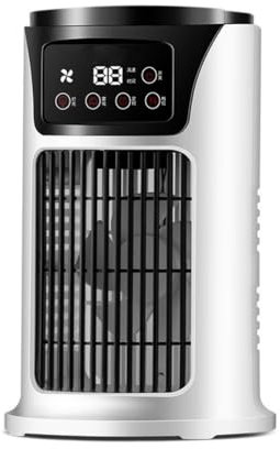 Aire acondicionado portátil, mini enfriador de aire, 6 velocidades, refrigeración 3S, temporizador de 6 horas, modos de niebla fría alimentados por USB, aire acondicionado silencioso y potente con