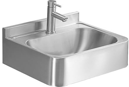 YYUINU Waschbecken Ecke, Wandmontage Badezimmer Küche Waschbecken, Edelstahl Badezimmer Ecke Waschbecken, 50x44x20cm / 19.6x17.3x7.8inches,Silver