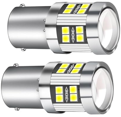 MADGININE P21w LED,P21w LED Bulb 1156 LED Car Bulbs 12v Super Bright White Light Suitable for Reverse Lights Tail Lights Turn Signals Brake Drl Lights Rear Fog Lights (Pack of 2)