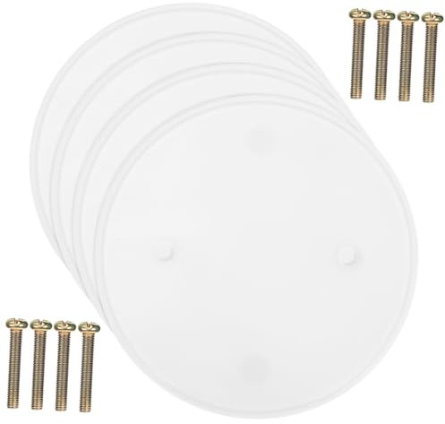 iplusmile 4 Pack Round Ceiling Hole Covers Sealed Cover Plate Decorative Electrical Blank Plate Plastic Easy Install for Home and Office Decor