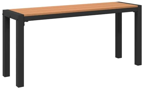 vidaXL Gartenbank Braun 100 x 28 x 45 cm Stahl | Für den Außenbereich gemacht, Moderner Look, der jede Terrasse aufwertet, Platz für bis zu 3 Leute