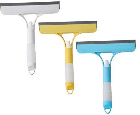 ARTSEWPLY 3Pcs Glass Squeegee with Sprayer and Sponge Brush Portable Window and Car Dual Sided Design for Easy Use Windows Shower and Mirrors