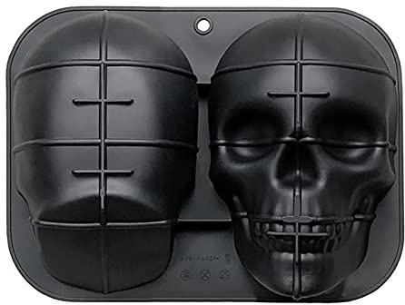 Feizikaw Kuchenbackform Zusätzliche große Silikonkuchenform Backkuchenpfanne für große Kopfkuchenform Backkuchenform mit Silikonmaske (Black, One Size)