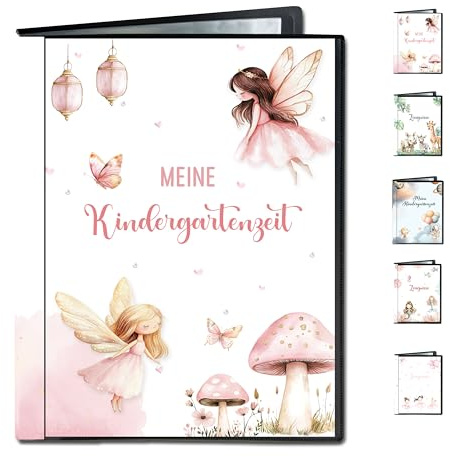 Minilino Kindergartenmappe 20 Premium Klarsichthüllen A4 [SCHUTZ UND AUFBEWAHRUNG VON BILDERN] Dokumentenmappe für die wichtigen Bilder | Ordner für die Erinnerung (Fee)