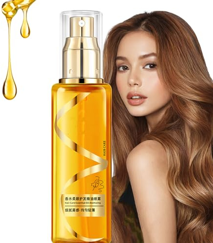 Fragrance Hair Care Essential Oil Spray, Hair Treatment, Perfumed Hair Care Essential Oil Spray, Curly Hair Oil, Anti-Frizz Serum for Dry Damaged Hair, Hair Oil for Dry Damaged Hair